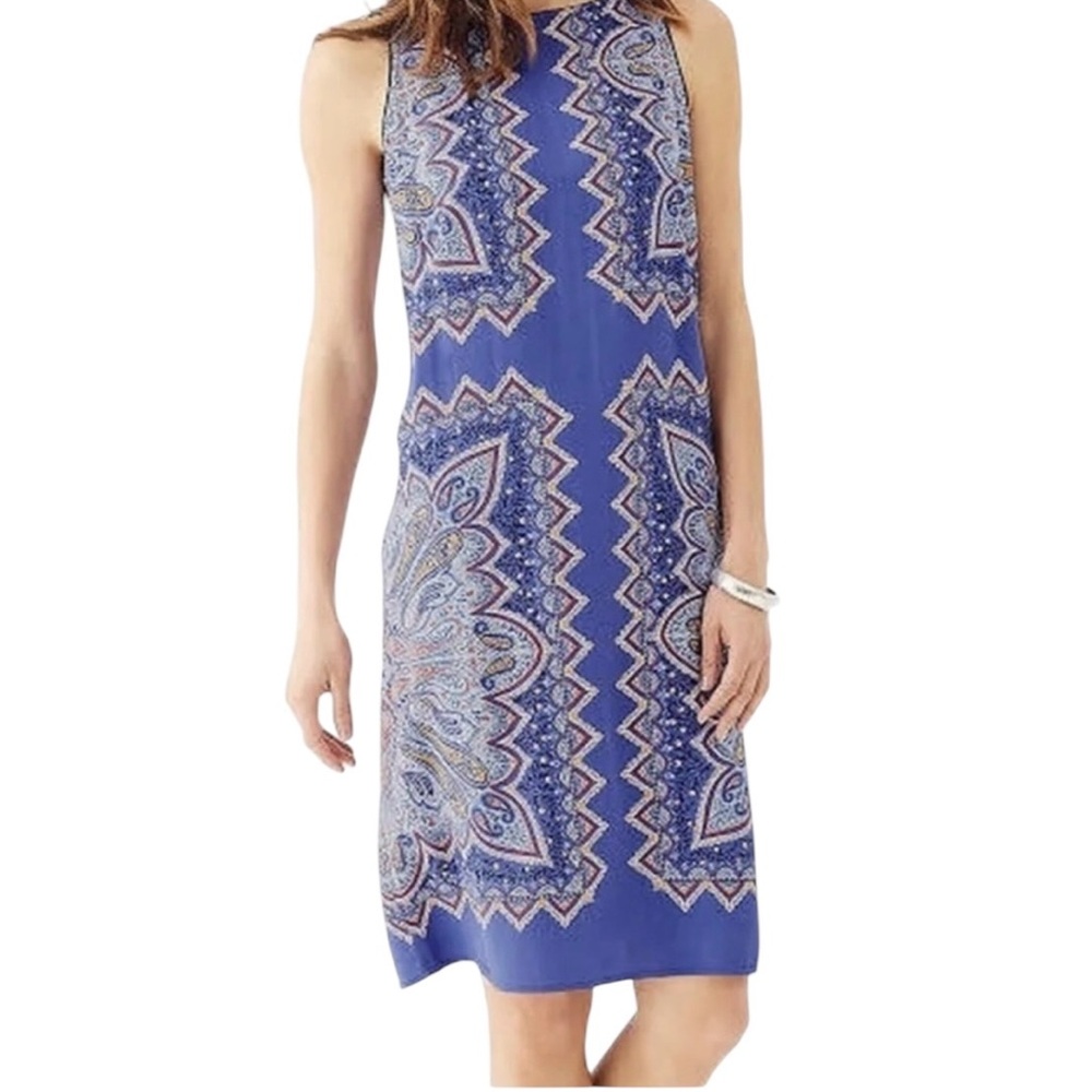 J. Jill A Line shift dress with border print paisley pattern Size L - Picture 2 of 12